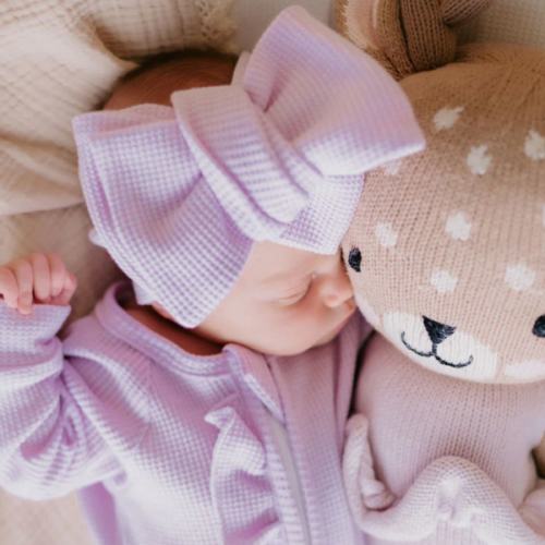 Oversized Topknot | Waffle Pastel Lilac – Little and Fern