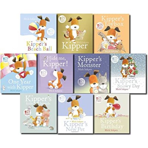 Kipper Collection 10 Books Set in a Bag Children Gift Pack (Kippers Birthday, Kippers Beach Ball, Hide Me Kipper, Kipper's New Pet, One Year With Kipper, Toy Box, Snowy Day, Little Friends, Monster)