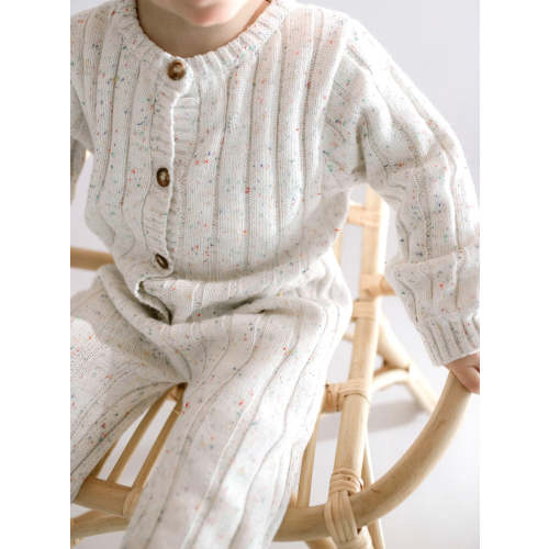 Wide Ribbed Knit Jumpsuit ‘Sprinkle’