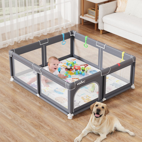71x60 Inches Baby Playpen With Mat