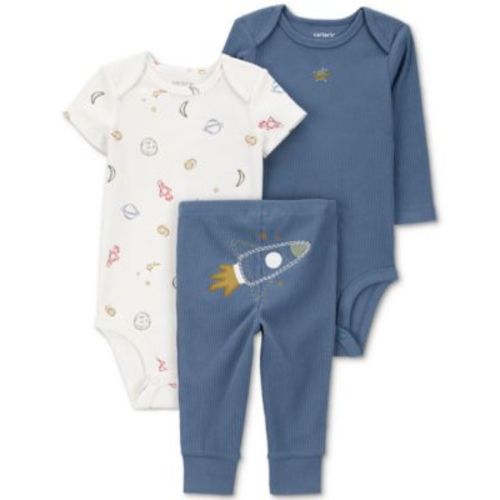 Baby Boys Rocket Ship Little Character Bodysuits & Pants, 3 Piece Set