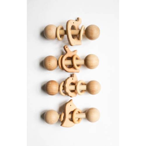 Wooden Rattle - Baby's first rattle - Baby Rattle - Wood baby toy