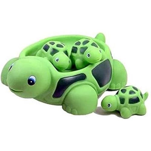 Playmaker Toys Rubber Turtle Family Set of 4 Baby Bath Toys