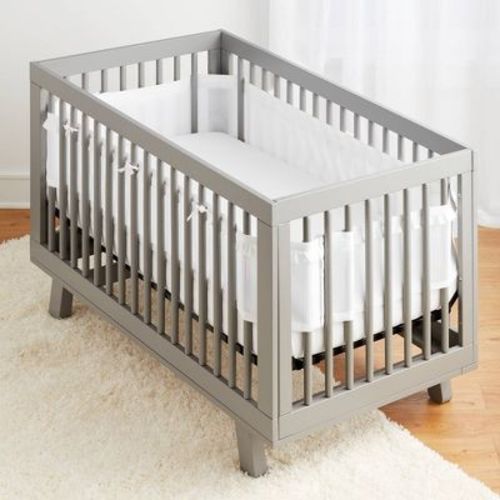 Breathablebaby Breathable Mesh Crib Liner - Deluxe Ruffle Collection - White