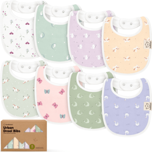 8-Pack Baby Drool Bibs