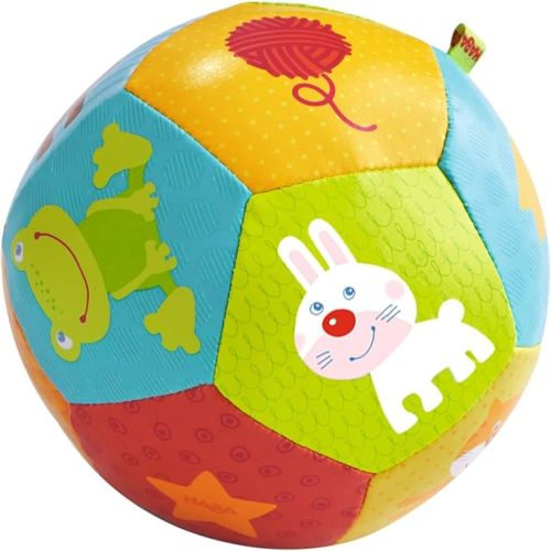 HABA Soft Baby Ball Tummy Time & Sensory Play - 4.5" Infant Play Ball Ideal for Crawling, for Babies 6 Months & Up