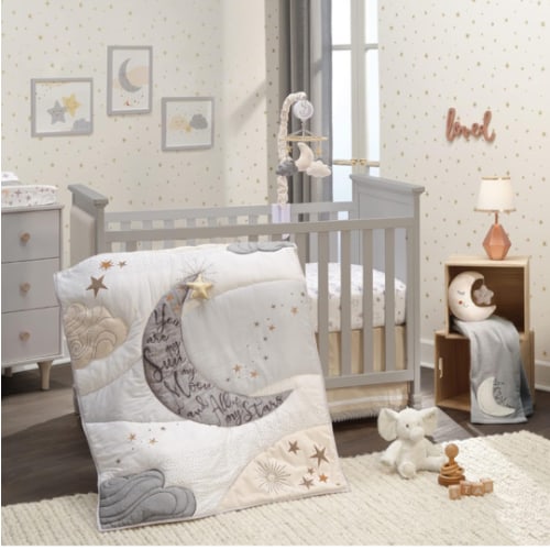 Amazon.com : Lambs & Ivy Goodnight Moon 3-Piece Celestial Nursery Baby Crib Bedding Set : Baby