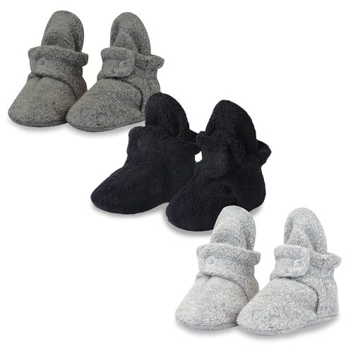 Zutano Unisex Fleece Baby Booties with Organic Cotton Lining, Newborn Essentials