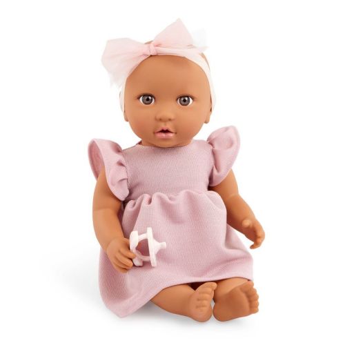 LullaBaby 14" Baby Doll with Pink Dress & Pacifier