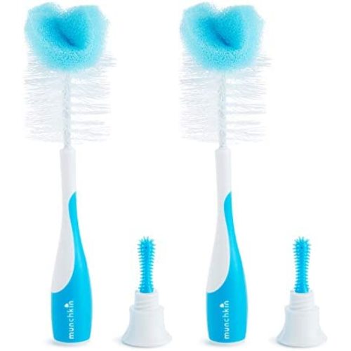 Munchkin Sponge Bottle Brush, Pack of 2, Blue