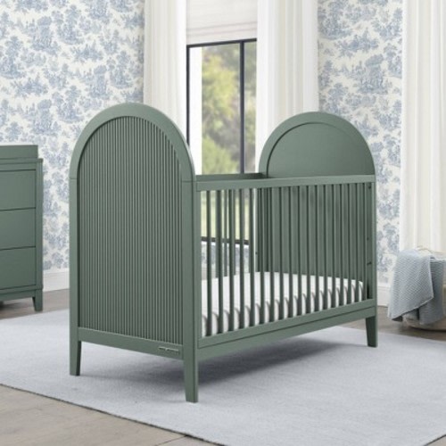 Delta Children Eloise 4-in-1 Convertible Crib - Greenguard Gold Certified - Grassy Glen: Converts to Toddler Bed, Daybed