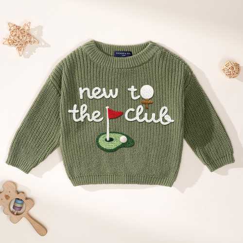Embroidered New to the Club Sweater, Baby Golf Club, Baby Sports Team Sweater, Baby Golf Club, Daddy's Golfing Buddy, Pregnancy Announcement
