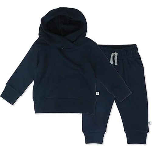 HonestBaby Multipack Pullover Hoodie Sweatshirt Jogger Sweatpant Sets Organic Cotton Baby, Toddler, Boys, Girls, Unisex