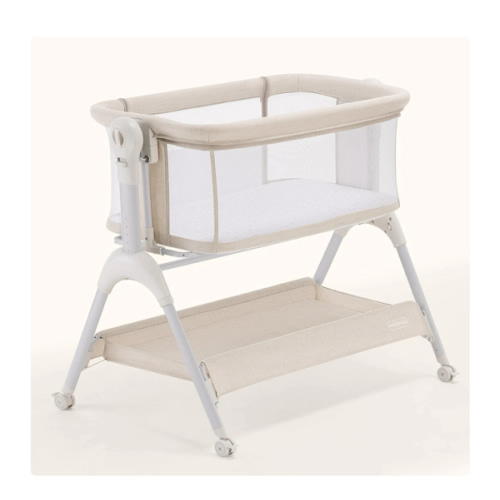 HARPPA Cuddly Sway | 3-in-1 Rocking Baby Bassinet & Bedside Sleeper with Anti-Reflux Mattress for Newborns | Attaches to Bed, Adjustable Height, Tool-Free Setup, Portable Wheels, CPSC Certified, Gentle Rocking Motion | Ideal for Infants, Safe Co-Sleeping