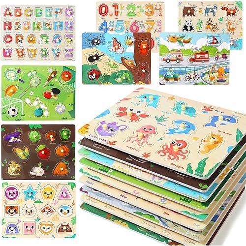 9-Pack Montessori Puzzle Set