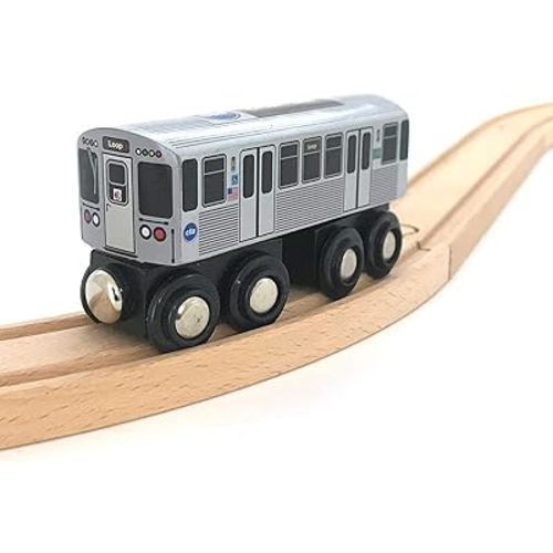 MUNI PALS Munipals MP03-11BN CTA Chicago 'L': Brown Line The Loop Wooden Train Car