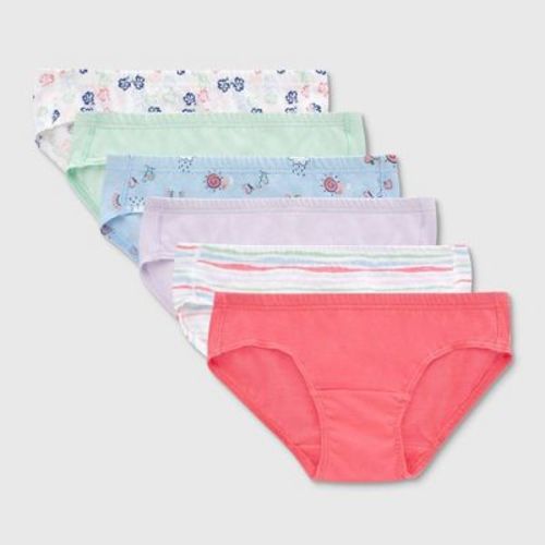 Hanes Toddler Girls' 6pk Organic Cotton Hipster Underwear