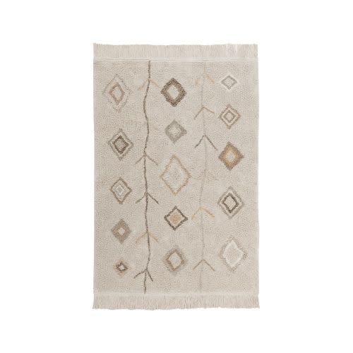 WASHABLE AREA RUG KAAROL EARTH MOROCCAN INSPIRED