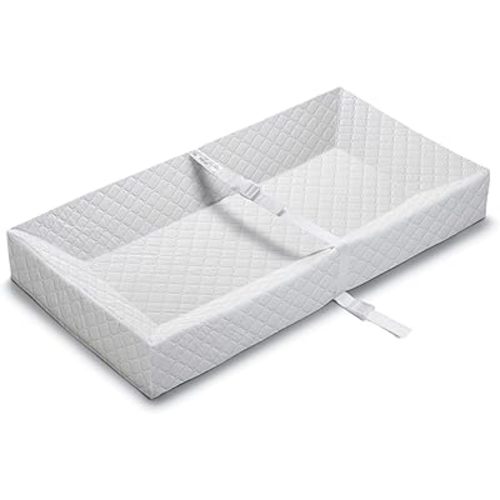 Summer by Ingenuity 4-Sided Changing Pad – Durable Quilted Changing Pad Made with Waterproof Material, Includes Infant Safety Belt with Quick-Release Buckle