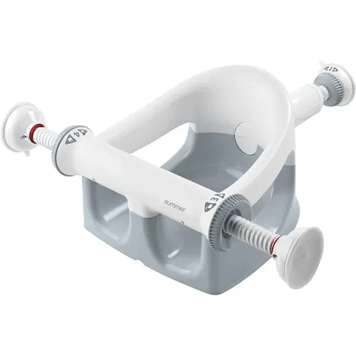 Summer My Bath Seat for Sit-Up Baby Bathing, Backrest for Assisted Sitting, Easy Setup & Storage, Gray