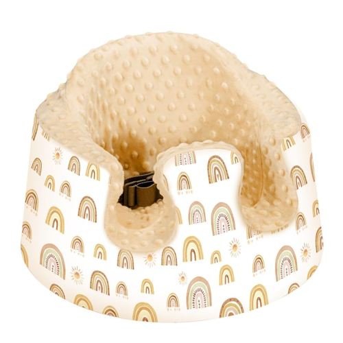 Tiamon Bumbo Compatible Soft Baby Floor Seat Cover - Slipcover for Boy Girl Baby Shower Birthday Party Gift Supplies, Boho Rainbow