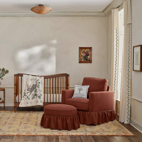 Volant Rust Red Nursery Glider Chair by Sharland England