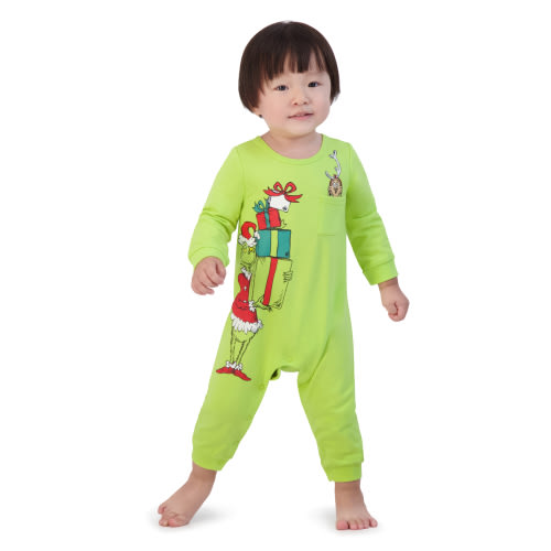 Dr.Seuss Baby Boy Grinch Printed Coverall, Sizes 0-24 Months
