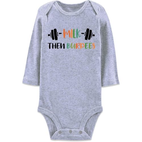 Baby Boys Girls Cotton Romper Newborn Funny Saying Bodysuit Long Sleeve Infant Neutral Jumpsuit 0-12 Months