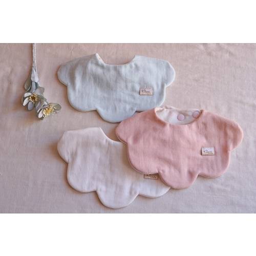 Pastel colour scalloped bib