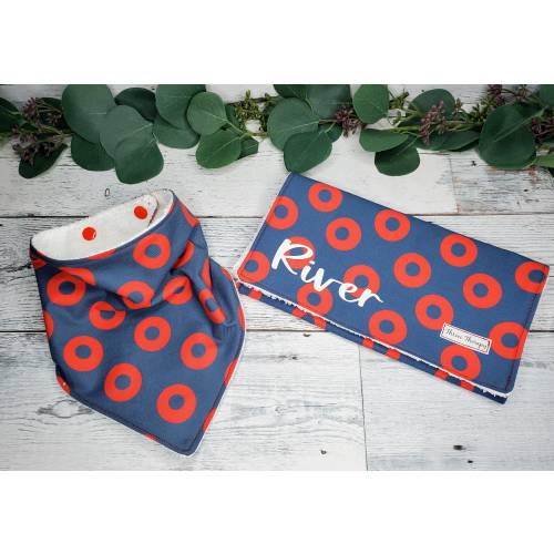 Phish Baby Burp Cloths Handmade Bandana Bibs Fishman Donuts Inspired Hand Towel Personalization Included