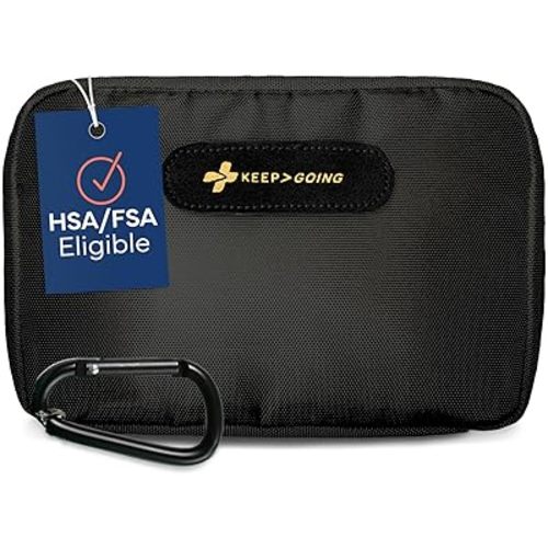KeepGoing Travel First Aid Kit 130 Pc. for Car, Home, Hiking, Camping and Outdoor Emergencies - First Aid Kit Travel Size TSA-Approved