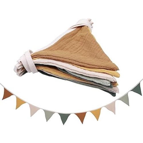 Pennant Banner Flags,Infant and toddler room decoration pennant,for Nursery Decor Baby Birthday Boho Wedding Shower Party Event (Light Green Banner)