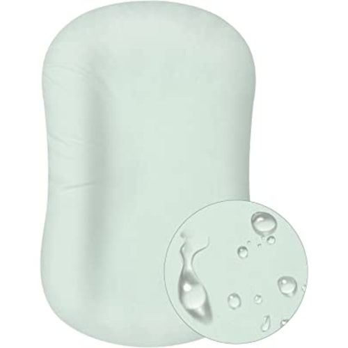 Mexxi Organic Waterproof Baby Lounger Cover | 100% Organic Cotton Hypoallergenic and Breathable Organic Cotton Baby Nest Cover (Cover Only) (Pistachio Green, Waterproof)