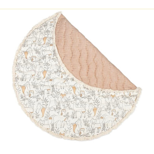 Ezra Quilted Baby Play Mat (Woodland Animal) - Crane Baby | Maisonette