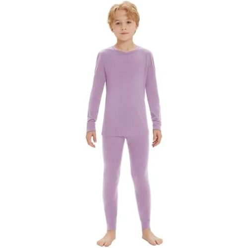 Iguana Unisex Kids 100% Merino Wool Base Layer Set Midweight Thermal Underwear Sets for Girls and Boys