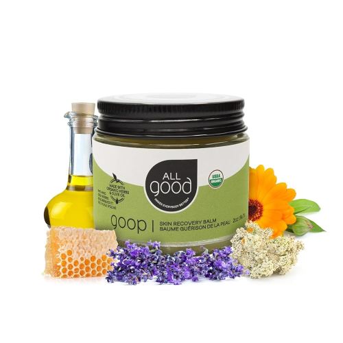 All Good Goop Organic Skin Care Recovery Balm - All Purpose Ointment w/Calendula, Lavender, Beeswax - Chafing Cream, Dry Skin Salve, Cracking Lip Moisturizer - Soothes, Hydrates & Calms - 2oz