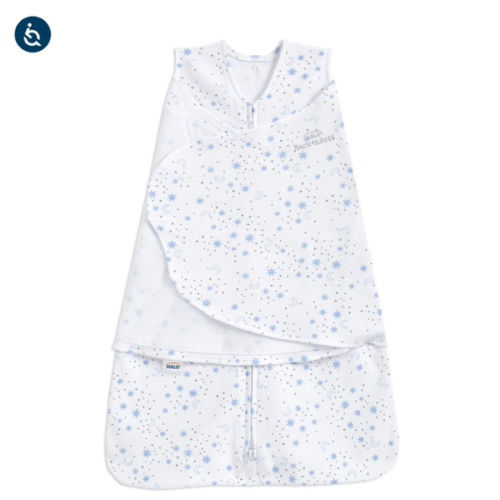 Cotton Swaddle Midnight Moons Blue S | HALO
