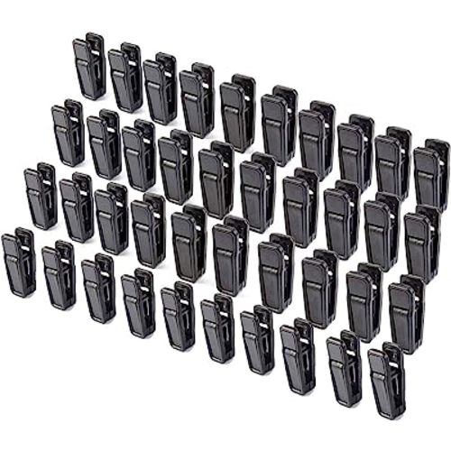 Plastic Baby Hanger Clips, 40 Pcs Slim-line Finger Clips Set Clothes Hanger Velvet Hanger (Black)