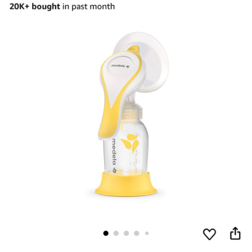 Medela Harmony Manual Breast Pump, Compact Swiss Design with PersonalFit Flex Shields and Medela's 2-Phase Expression Technology