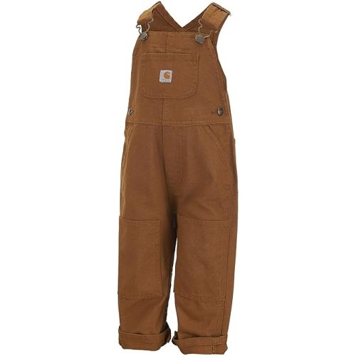 Carhartt Baby-boys Infant Washed Duck Bib Overall, Brown, 6 Mo.
