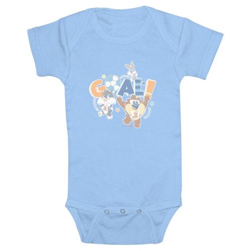 Infant's Looney Tunes Babies Goal Bodysuit - Light Blue - 12 Months