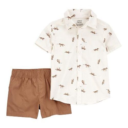 Baby Boy Carter's 2-Piece Dog Button-Down Shirt Outfit Set
