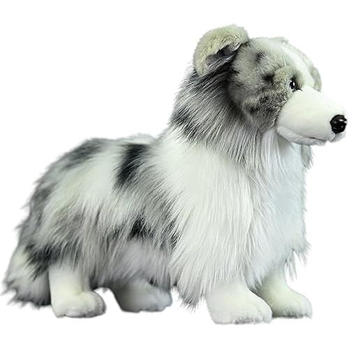Realistic Meteorite Border Collie Plush - 11.4'' Border Collie Stuffed Animal - Plushy and Squishy Pillow Toy - Cute Dog Puppy Toys for Boys and Girls