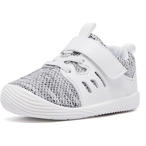 MORENDL Toddler Sneakers Baby Boys & Girls Barefoot Shoes Lightweight Breathable Walking Running Tennis Athletic Sport Shoes