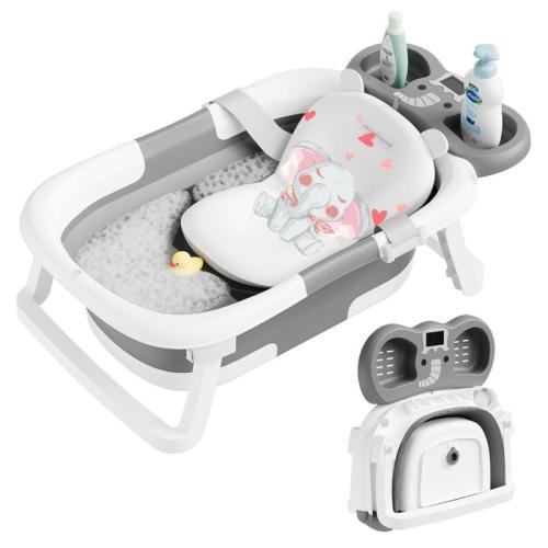 Napei Collapsible Baby Bathtub with Real-Time Temp Monitor, Floating - TikTok Shop