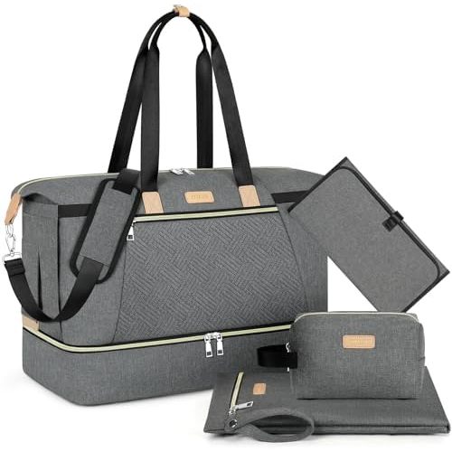 ITIEZY Diaper Bag Tote for Baby - Large Mommy Bag with Portable Changing Pad Pacifier Case, Hospital Bags Travel Baby Bag