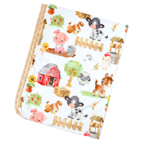 East Urban Home Josifas Baby & Toddler Minky Blanket - Farm Animals Pattern, Ultra-Soft 30x40 Inches, Ideal for Newborns & Toddlers & Reviews | Wayfair