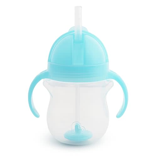 Munchkin® Any Angle™ Weighted Straw Trainer Cup with Click Lock™ Lid, 7 Ounce, Blue