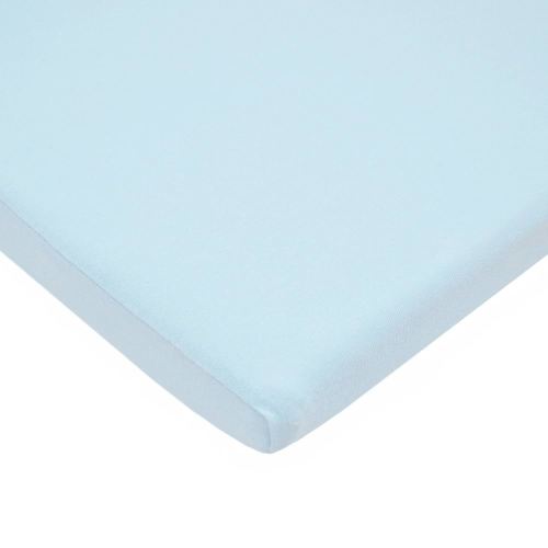TL Care 15" x 33" Fitted Bassinet Sheet, 100% Natural Cotton Supreme Jersey Knit, Blue, Soft Breathable, for Boys and Girls