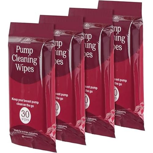 Nurse & Nourish [120 Count] Wipes for Breast Pump Parts - Breast Pump Wipes Quick Clean with No Water - Irritant Free Cleaning Resealable Baby Cleaning Supplies 30 Per Pack